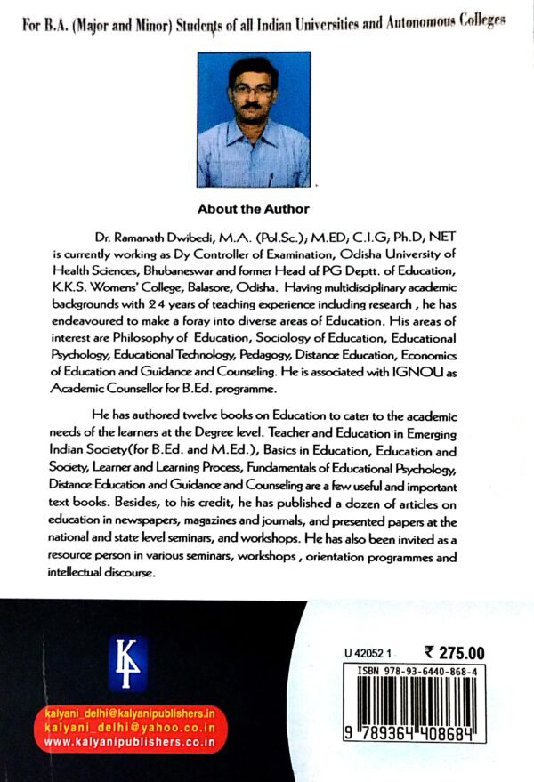 Psychological Foundations Of Education Sem-I Core-I Paper-II Nep