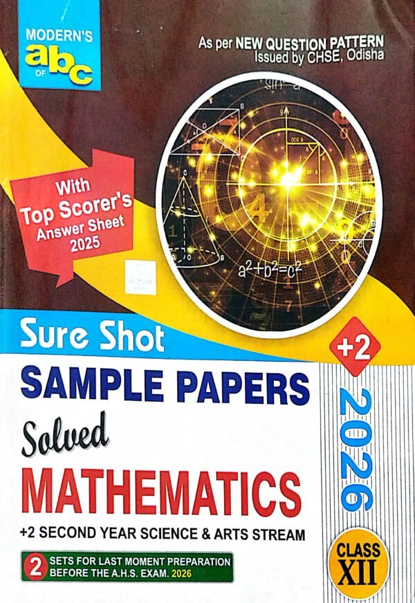 Moderns Abc of +2 Sure Shot Sample Papers Mathematics Class-XII +2nd Yr Science & Arts 2026