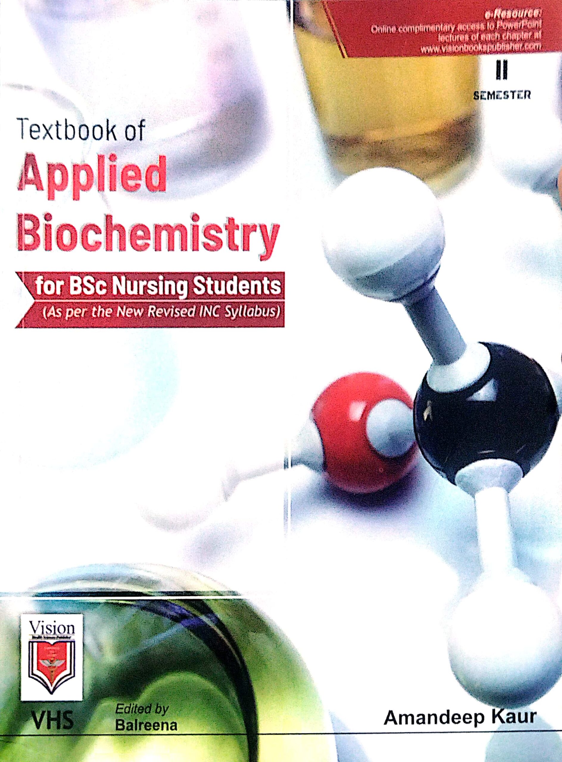 Textbook of Applied Biochemistry for Bsc Nursing Students, Sem-II - A.K ...