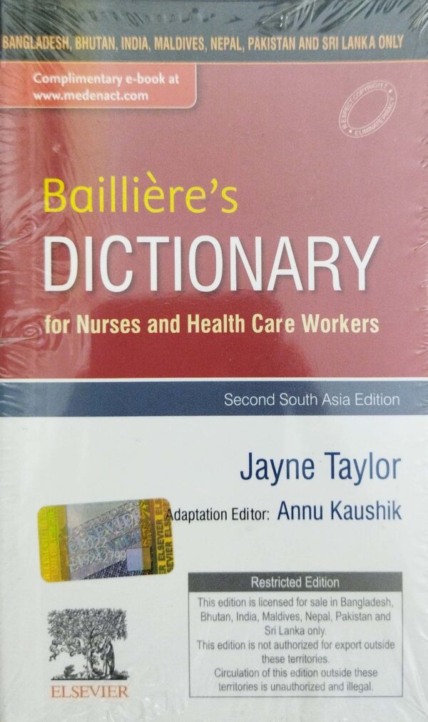 Baillere's Dictionary For Nurses And Health Care Workers 2ed
