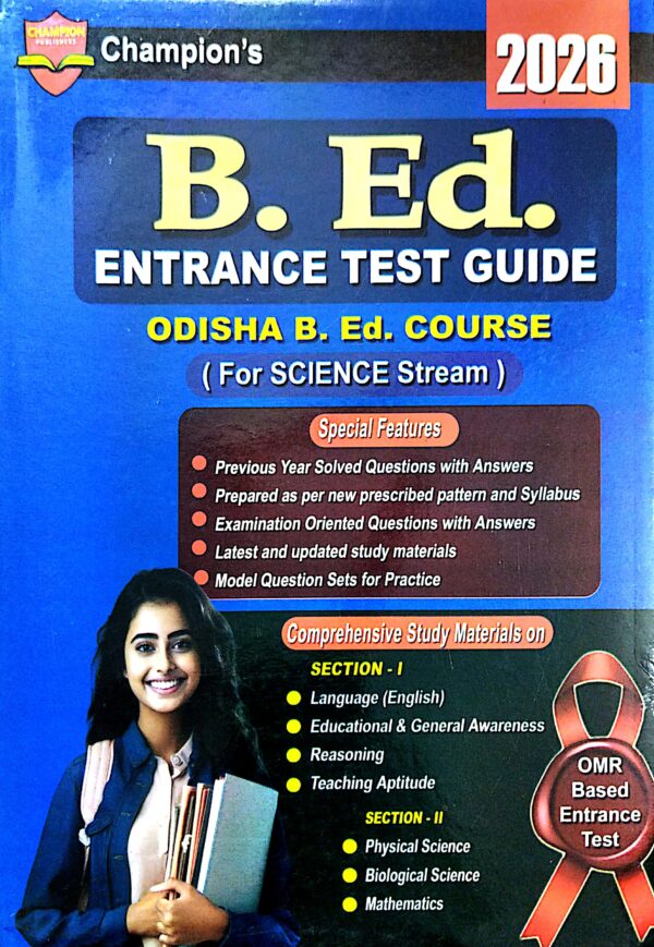 Champion's B.Ed. Entrance Test Guide Science Stream 2026