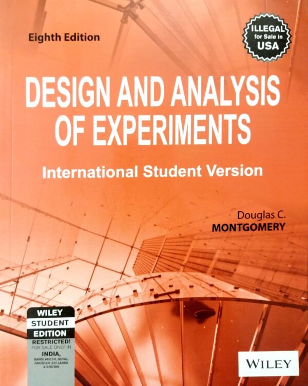 Design And Analysis Of Experiments International Student Version, 8/ed