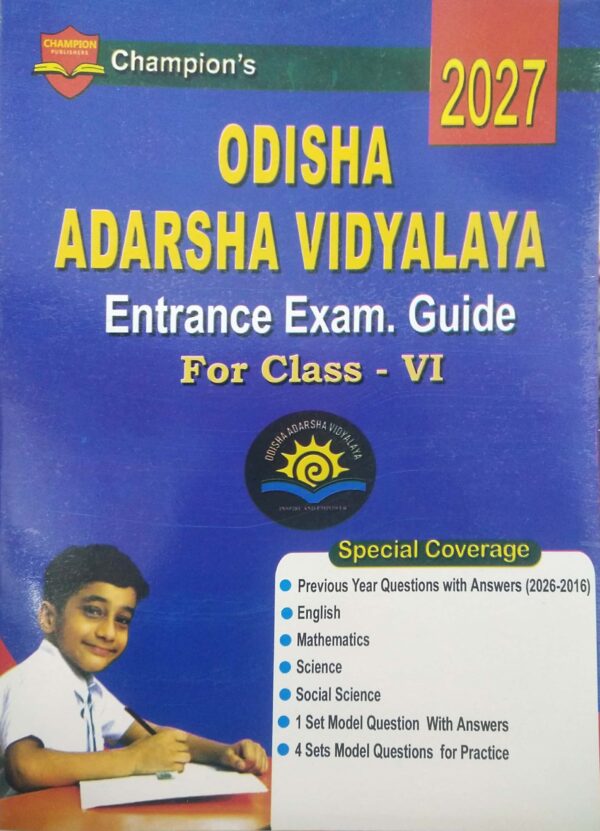 Champions Odisha Adarsha Vidyalaya Entrance Exam Guide for Class VI 2027