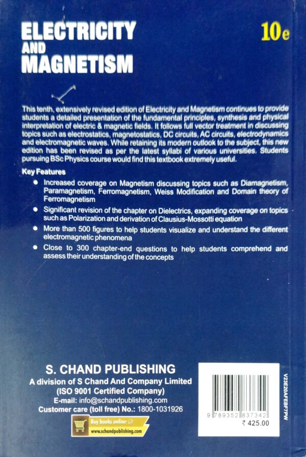 Electricity And Magnetism Nep 10ed