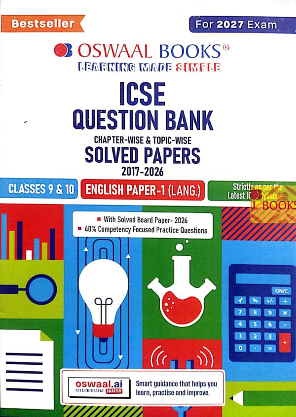 Oswaal Books Icse Question Bank Classes-9 & 10 English Paper-1 (Lang) For 2027 Exam