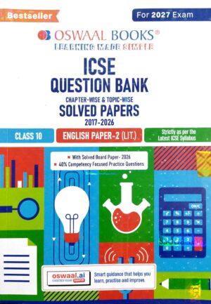 Oswaal Books Icse Question Bank Class-10 English Paper-2 (Lit) For 2027 Exam