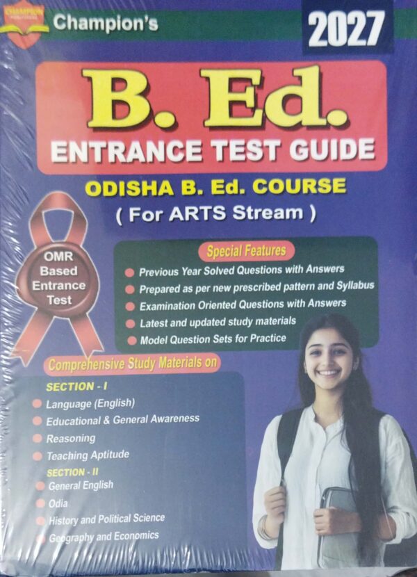 Champion's B.Ed. Entrance Test Guide Arts Stream 2027